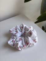 Bawełniana gumka w różowe kwiatki