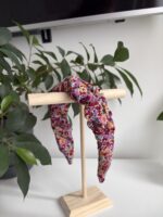 Bordowa korona opaska w kwiaty - obrazek 4