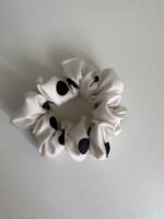 Mini Satyna Armani KROPKI DOTS ECRU- CZERŃ - obrazek 3
